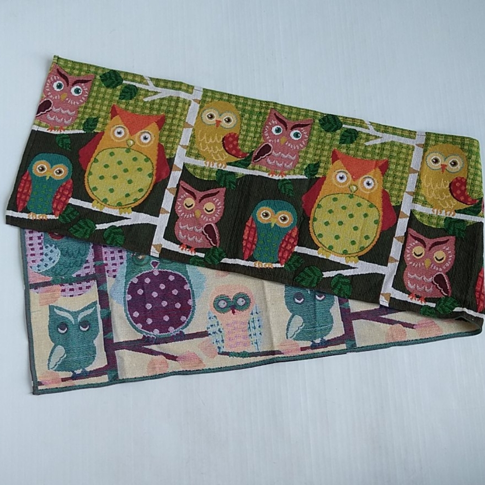 Owls Birds Table Runner 65.5" x 13.25"